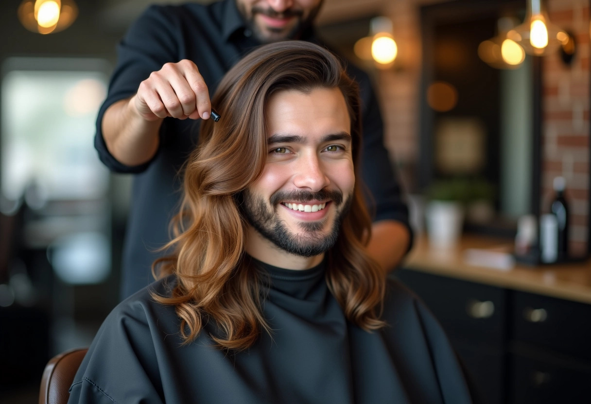 cheveux longs dégradés